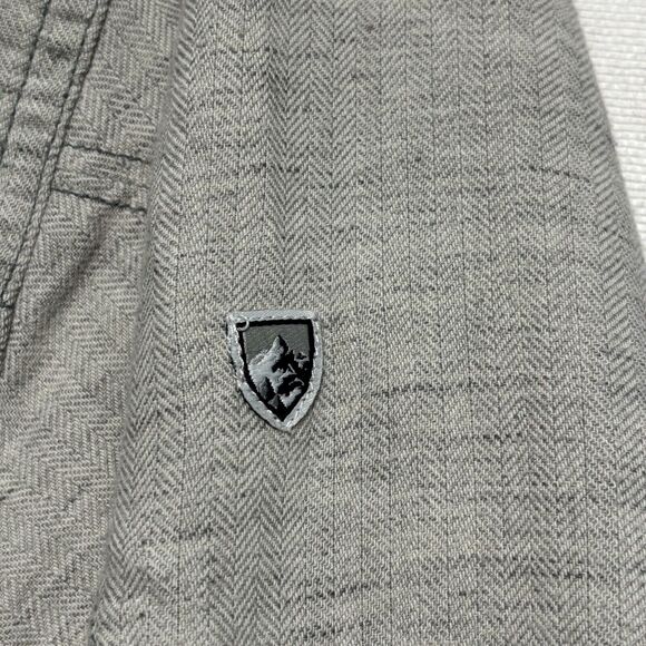 Kuhl Shirt Mens Large Gray Shiftr Granite Long Sleeve Button Up Linen Blend - Picture 12 of 14